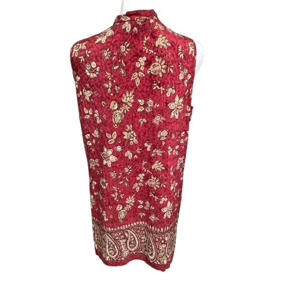 August Silk 100% Silk Sleeveless Top Small - Boho, Preppy, Vintage - Picture 3 of 6